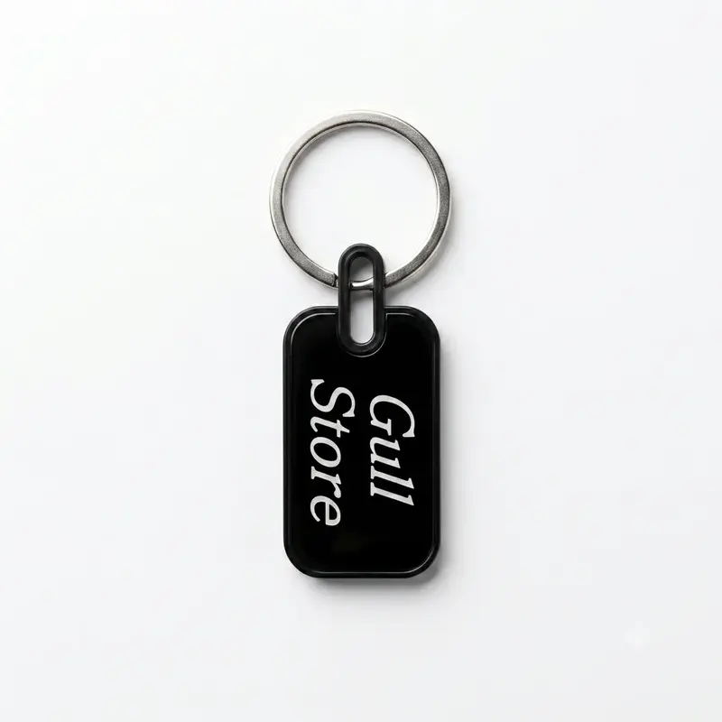 Acrylic Border Metal Plate Keychain – Custom Laser Name & Logo Engraving | GullStore Pakistan